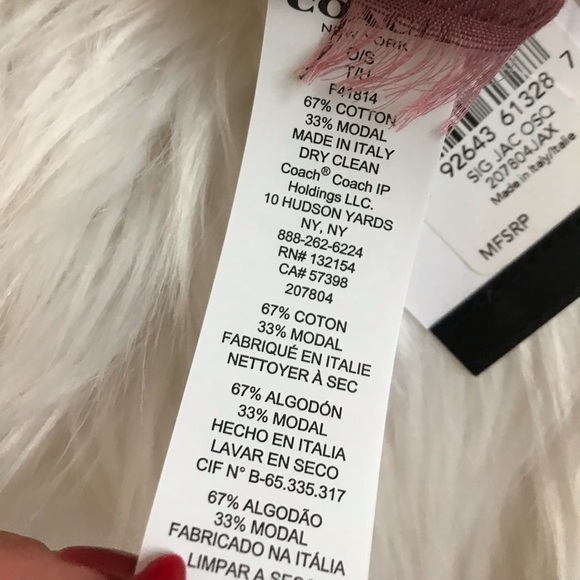 ✨New Coach Dry Rose Pink Signature Logo Scarf - Picture 5 of 5